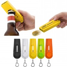 Beer Opener with Cap Launcher Key Ring